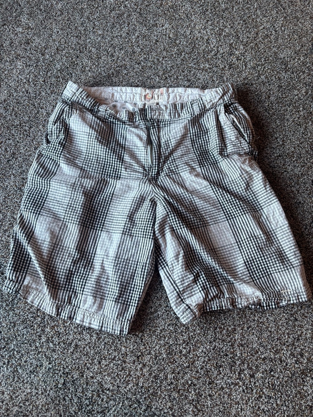 OP Ocean Pacific Plaid Cargo Shorts Mens 36 Surf Skate